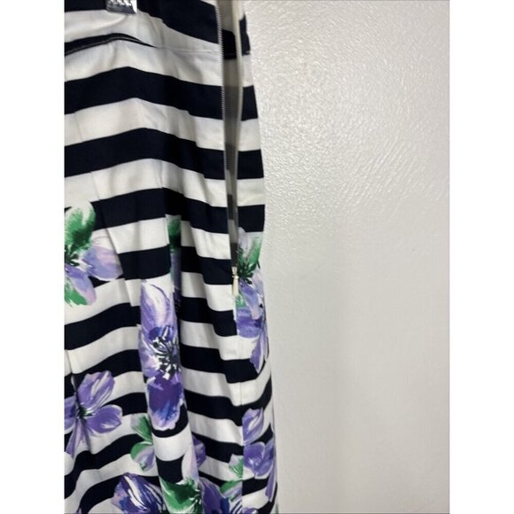 Talbots Women's 14 Pleated Mixed Pattern Skirt Purple Floral - Picture 7 of 14